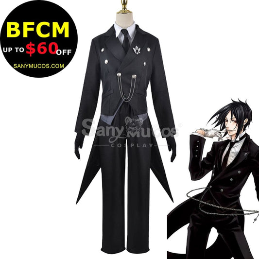 【In Stock】Anime Black Butler Cosplay Sebastian Michaelis Costume Plus Size Costumes 1000