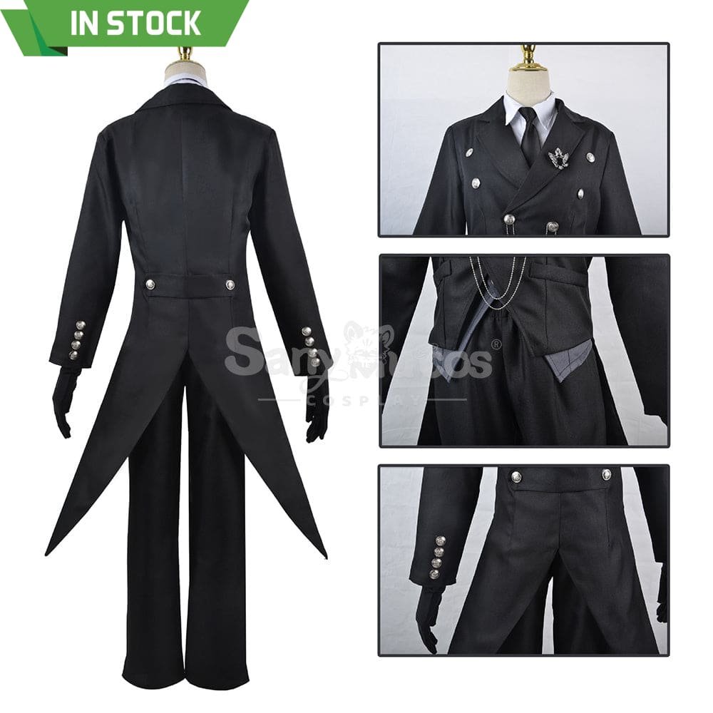 【In Stock】Anime Black Butler Cosplay Sebastian Michaelis Costume Plus Size Costumes