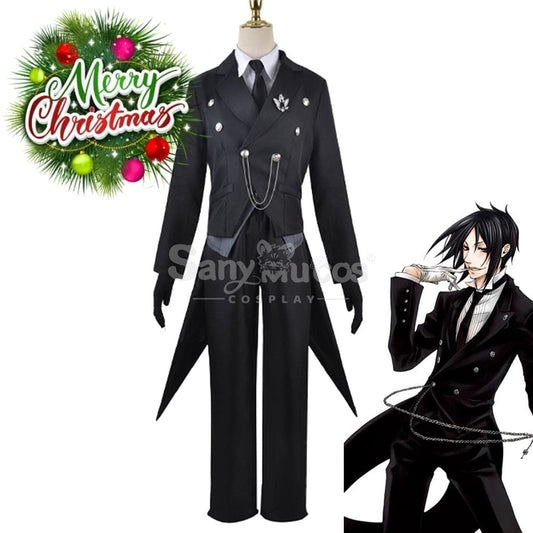 【In Stock】Anime Black Butler Cosplay Sebastian Michaelis Costume Plus Size Costumes 1000