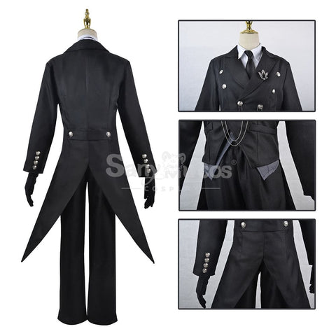 【In Stock】Anime Black Butler Cosplay Sebastian Michaelis Costume Plus Size Costumes