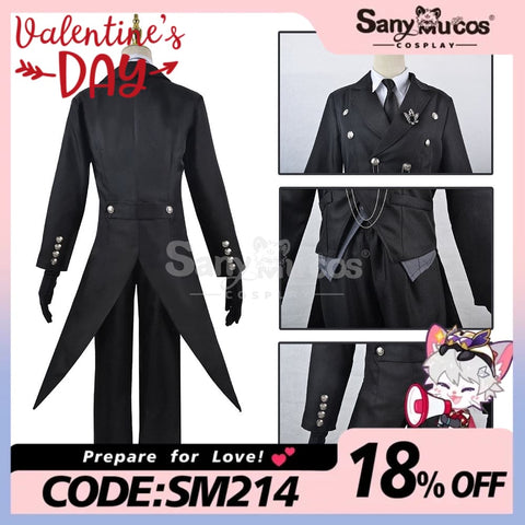 【In Stock】Anime Black Butler Cosplay Sebastian Michaelis Costume Plus Size Costumes