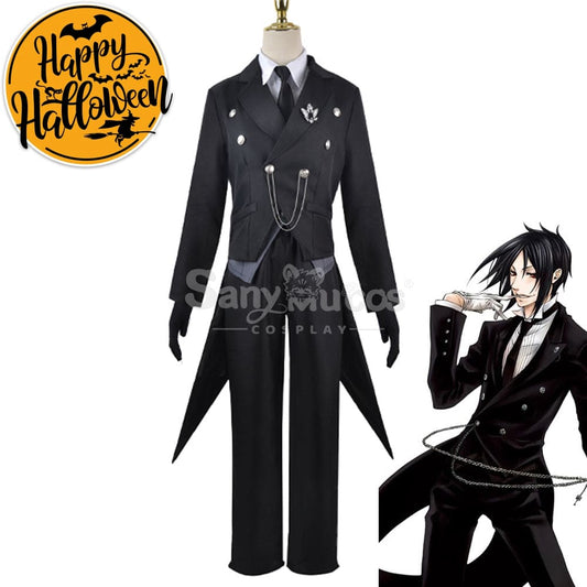 【In Stock】Anime Black Butler Cosplay Sebastian Michaelis Costume Plus Size Costumes 1000