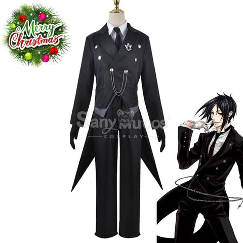【In Stock】Anime Black Butler Cosplay Sebastian Michaelis Costume Plus Size Costumes