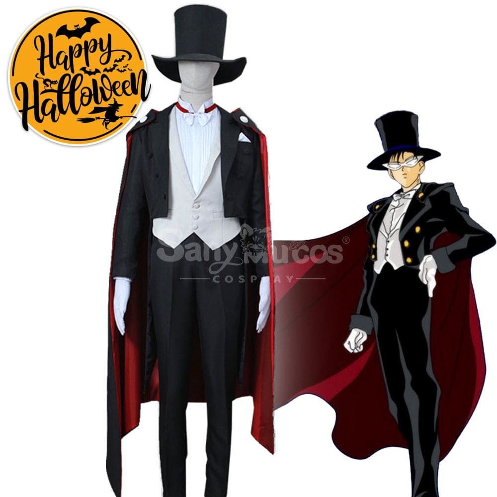 【In Stock】Anime Sailor Moon Cosplay Mamoru Chiba Tuxedo Mask Costume Costumes