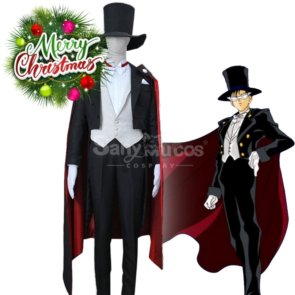 【In Stock】Anime Sailor Moon Cosplay Mamoru Chiba Tuxedo Mask Costume Costumes