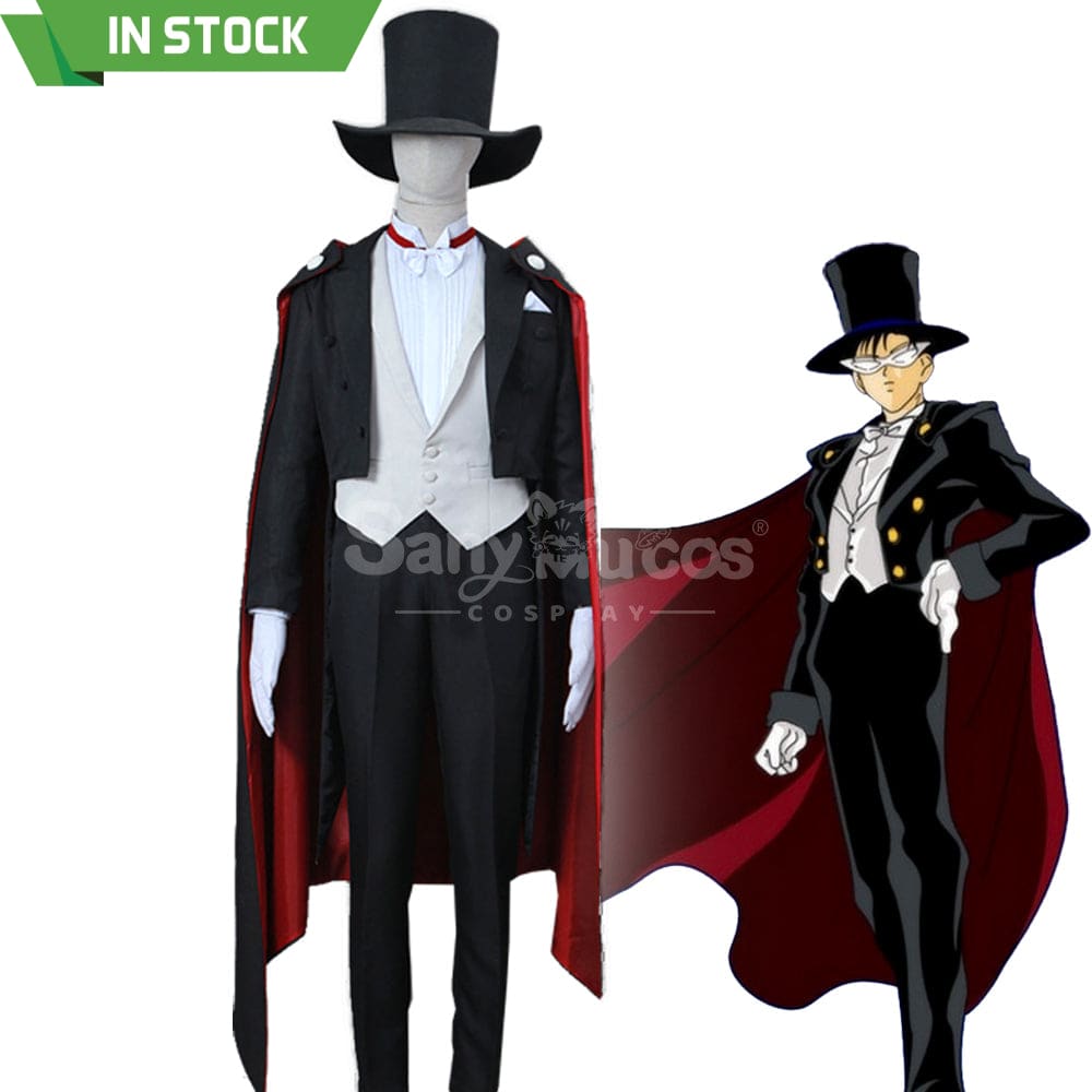 【In Stock】Anime Sailor Moon Cosplay Mamoru Chiba Tuxedo Mask Costume Costumes