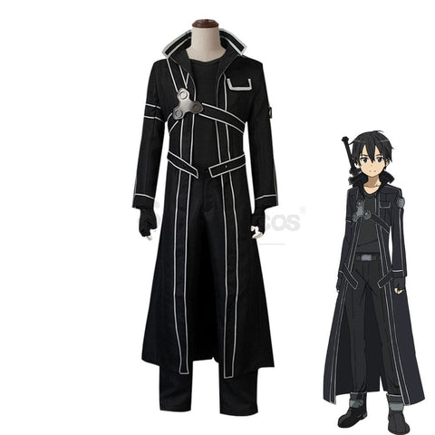 【In Stock】Anime Sword Art Online Cosplay Sao Kirigaya Kazuto Costume Plus Size Costumes