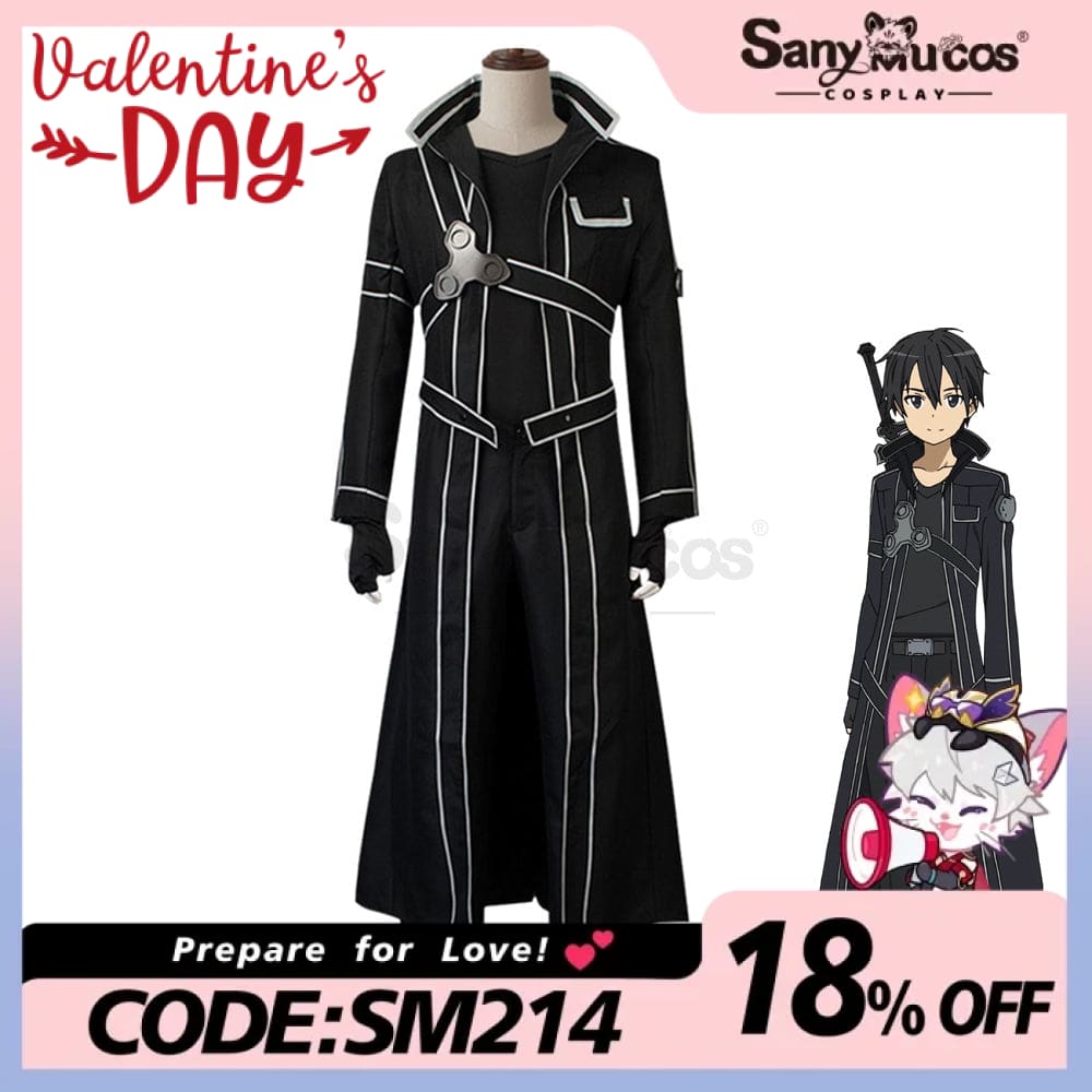 【In Stock】Anime Sword Art Online Cosplay Sao Kirigaya Kazuto Costume Plus Size Costumes