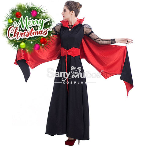 【In Stock】Halloween Cosplay Bat Vampire Red Devil Costume Costumes