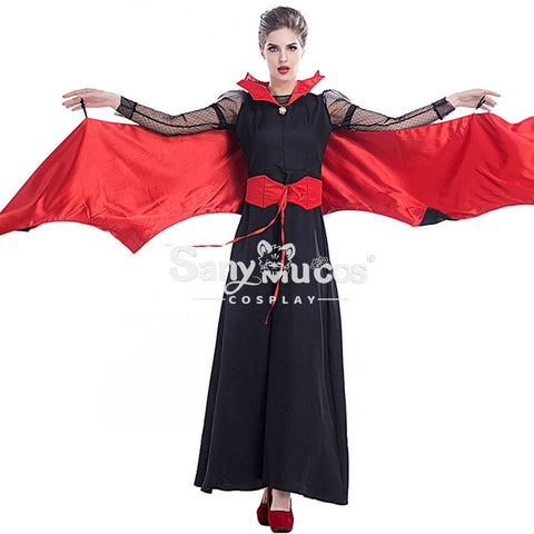 【In Stock】Halloween Cosplay Bat Vampire Red Devil Costume Costumes