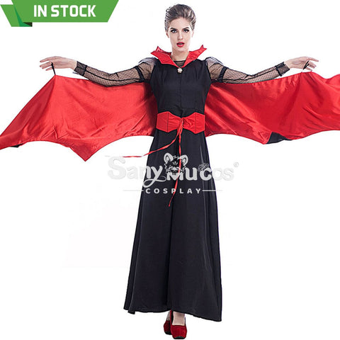 【In Stock】Halloween Cosplay Bat Vampire Red Devil Costume Costumes