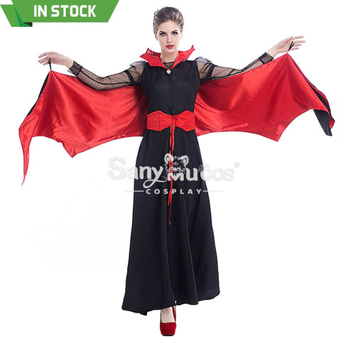 【In Stock】Halloween Cosplay Bat Vampire Red Devil Costume Costumes