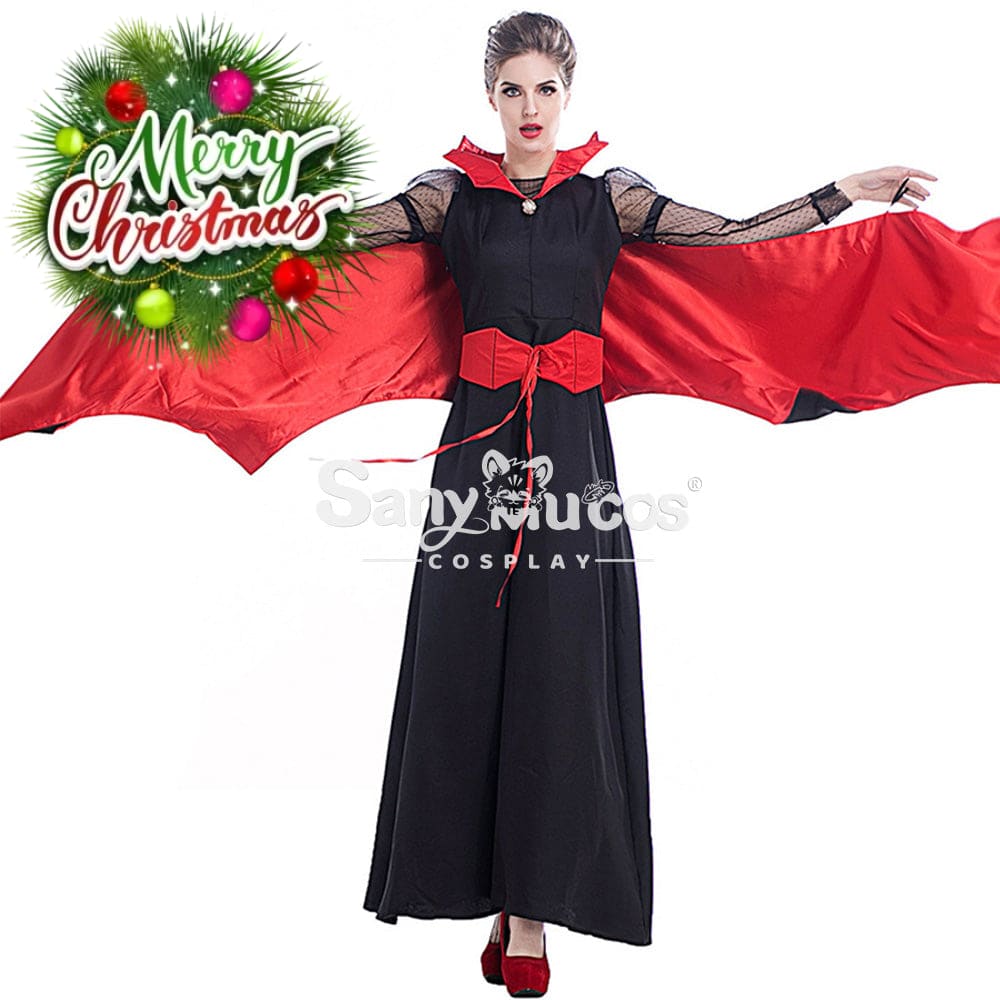 【In Stock】Halloween Cosplay Bat Vampire Red Devil Costume Costumes