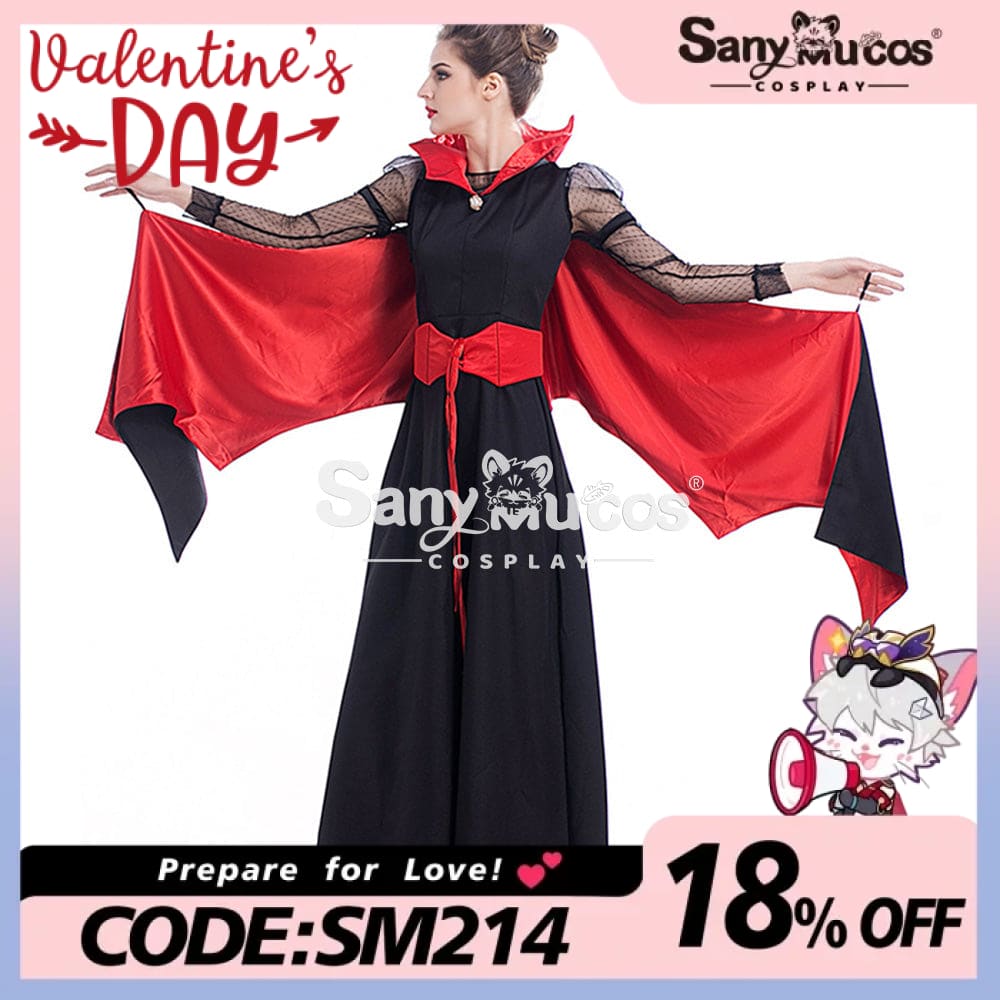 【In Stock】Halloween Cosplay Bat Vampire Red Devil Costume Costumes