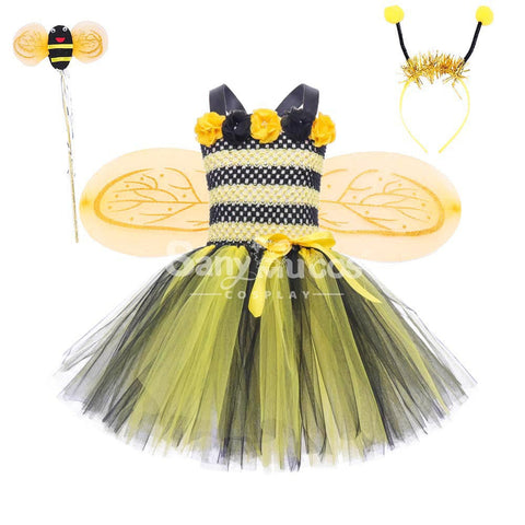 【In Stock】Halloween Cosplay Bee Costume Kid Size Costumes