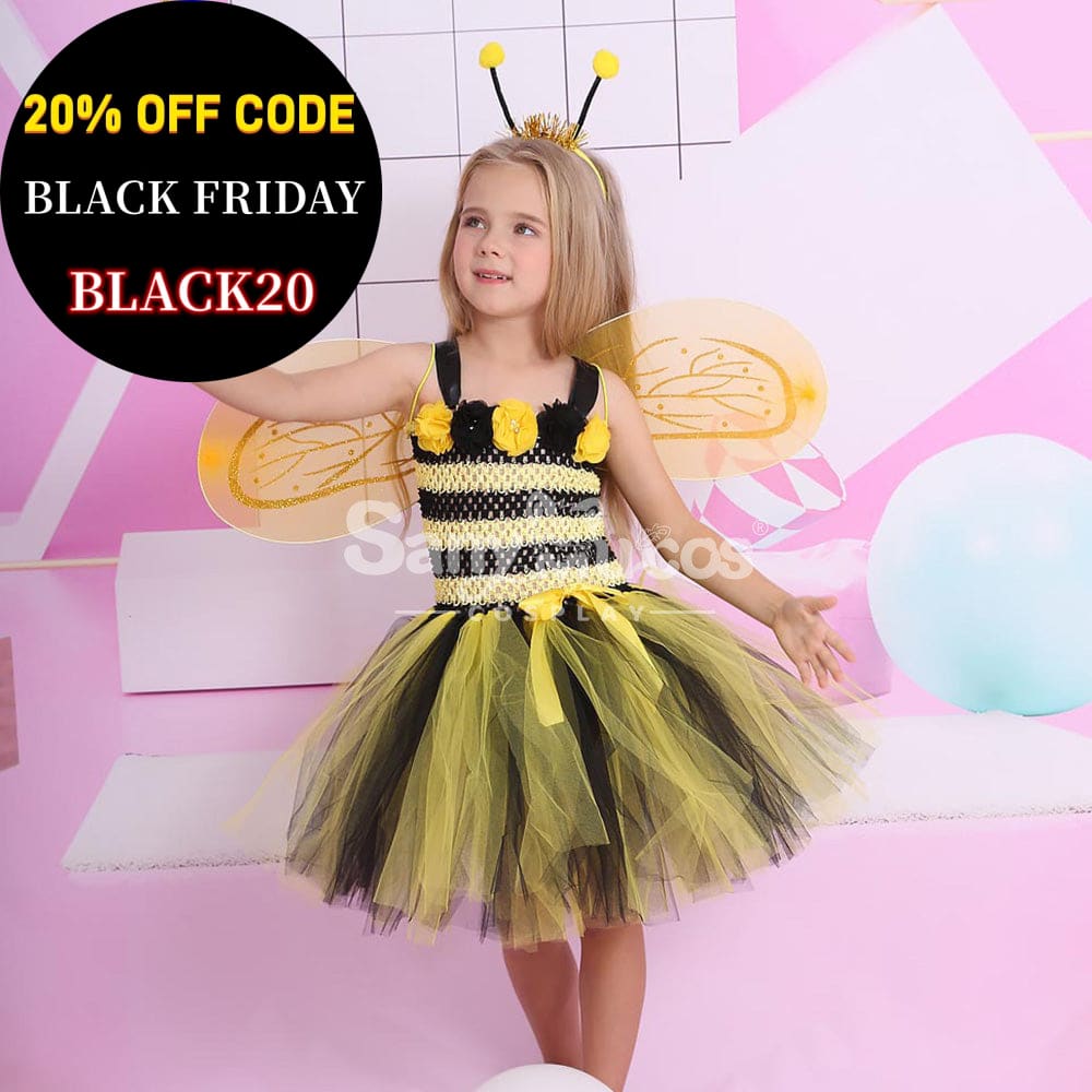 【In Stock】Halloween Cosplay Bee Costume Kid Size Costumes