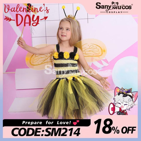 【In Stock】Halloween Cosplay Bee Costume Kid Size Costumes