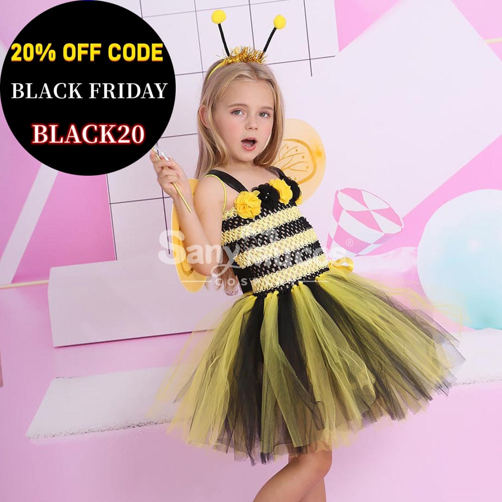 【In Stock】Halloween Cosplay Bee Costume Kid Size Costumes