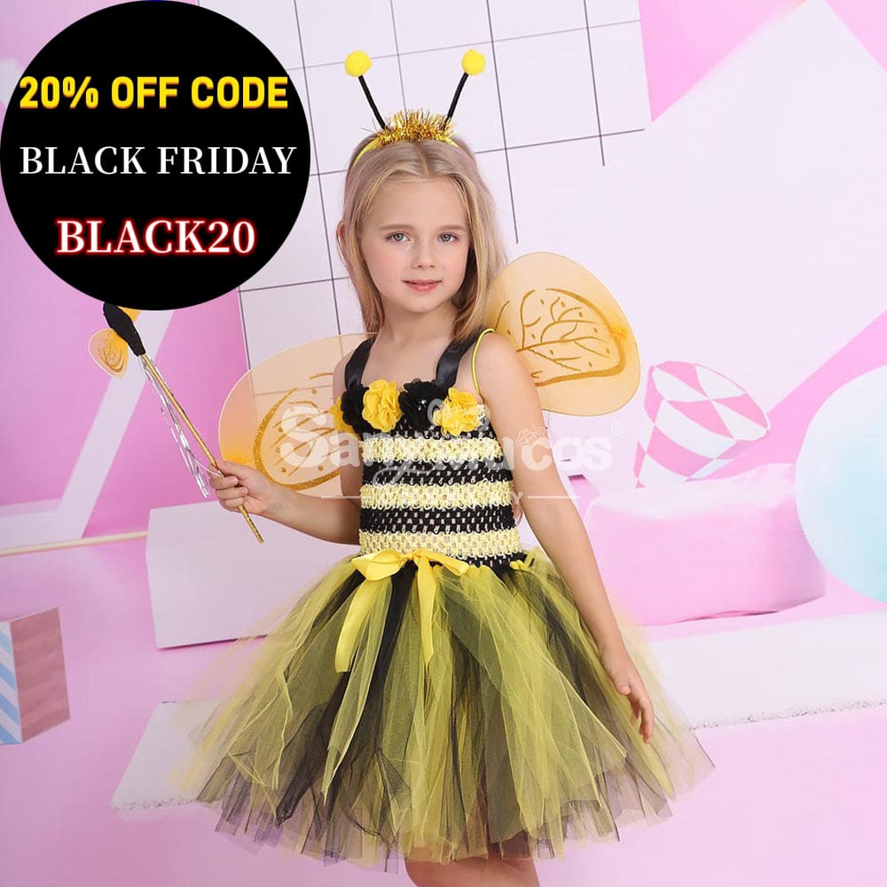 【In Stock】Halloween Cosplay Bee Costume Kid Size Costumes