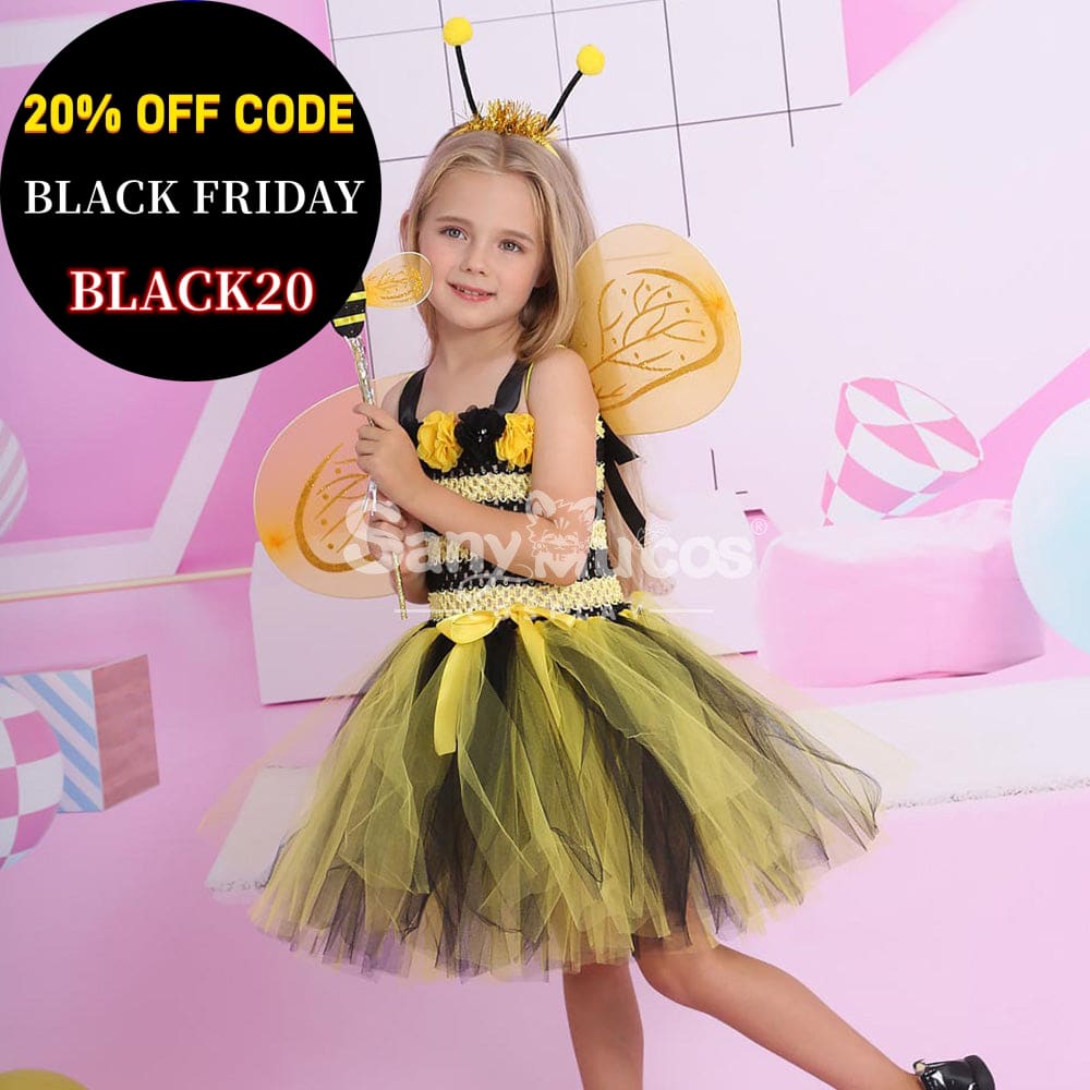 【In Stock】Halloween Cosplay Bee Costume Kid Size Costumes