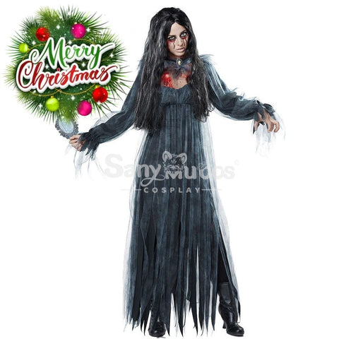 【In Stock】Halloween Cosplay Black Ghost Costume Costumes