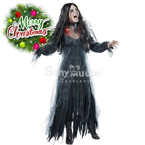 【In Stock】Halloween Cosplay Black Ghost Costume Costumes