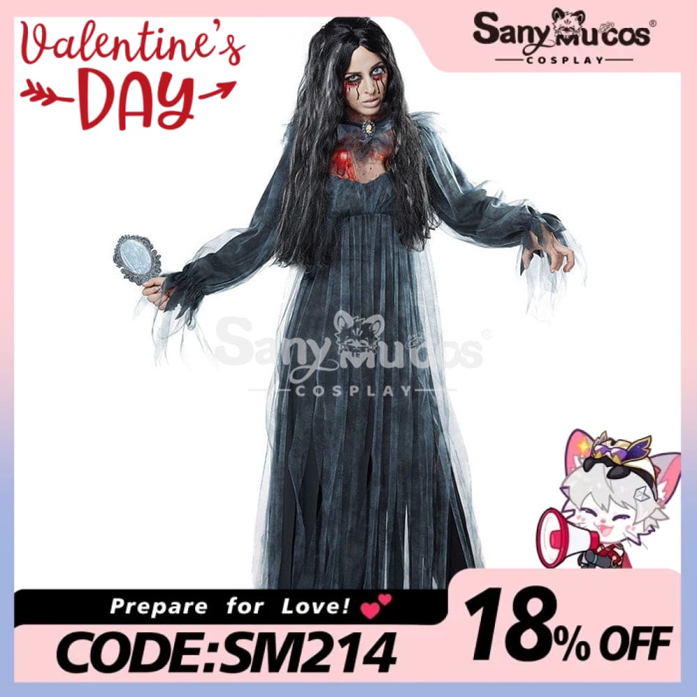 【In Stock】Halloween Cosplay Black Ghost Costume Costumes