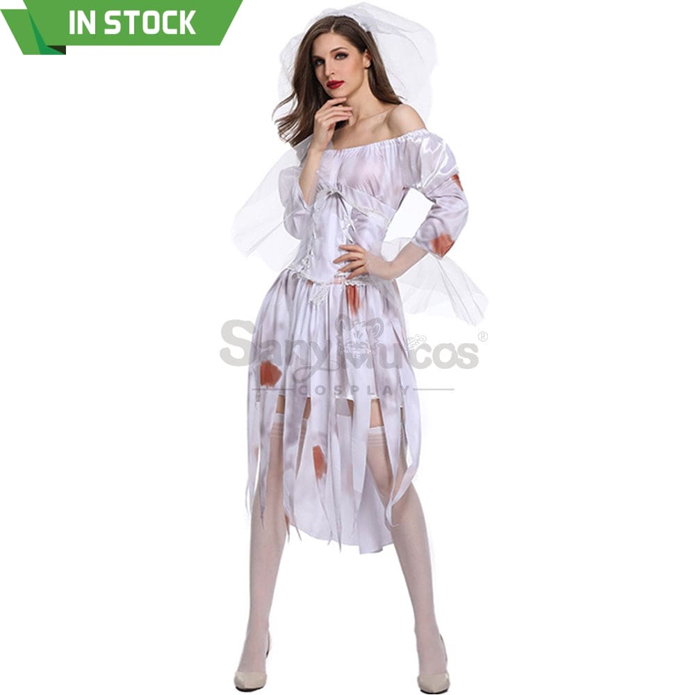 【In Stock】Halloween Cosplay Bloodstain Ghost Wife Costume Costumes