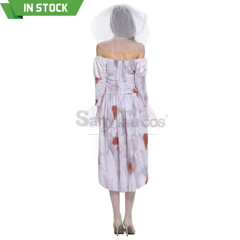 【In Stock】Halloween Cosplay Bloodstain Ghost Wife Costume Costumes