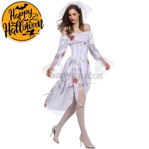 【In Stock】Halloween Cosplay Bloodstain Ghost Wife Costume Costumes