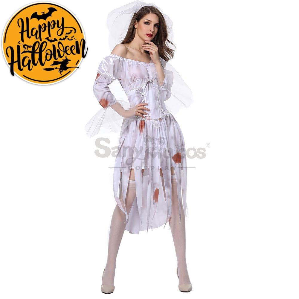【In Stock】Halloween Cosplay Bloodstain Ghost Wife Costume Costumes