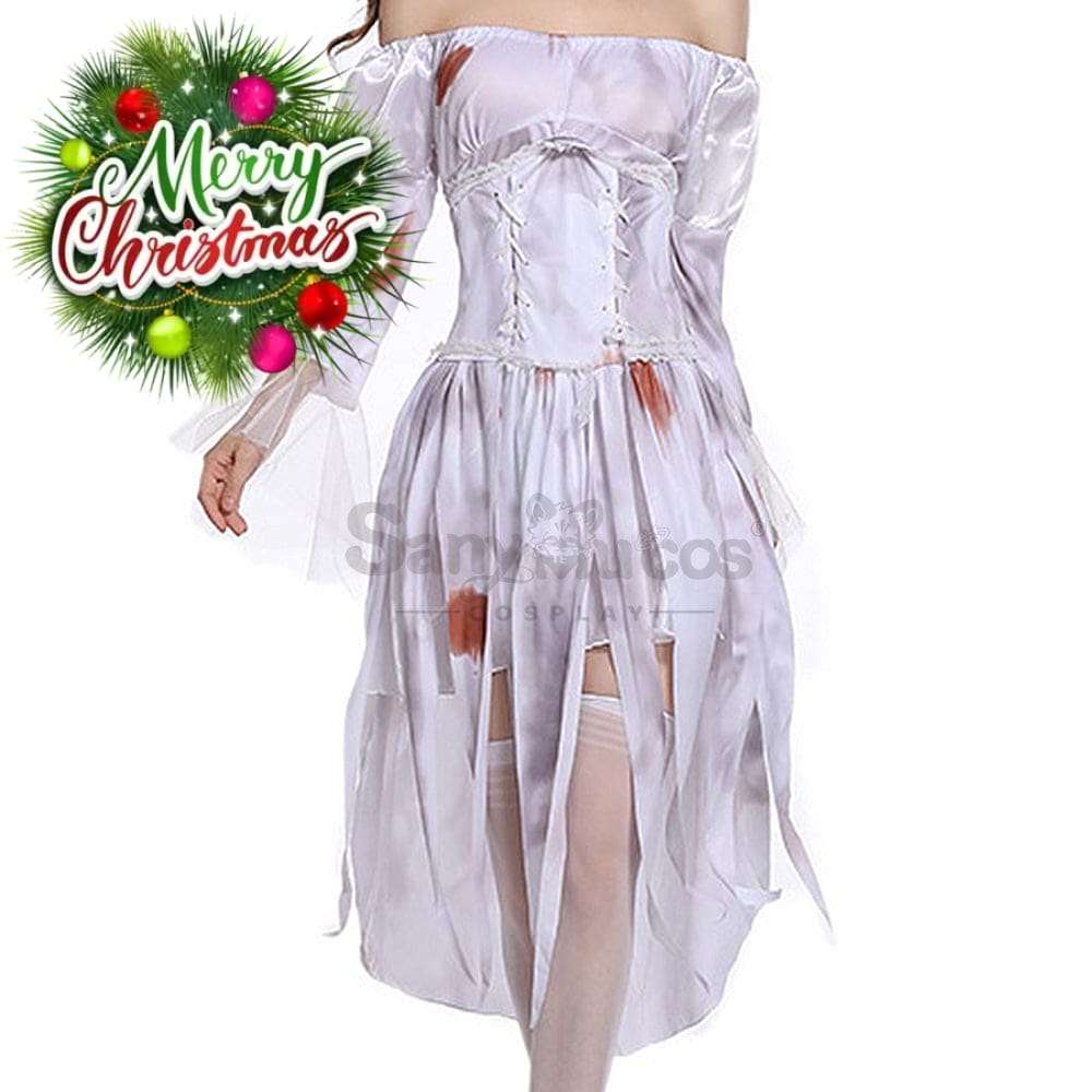 【In Stock】Halloween Cosplay Bloodstain Ghost Wife Costume Costumes