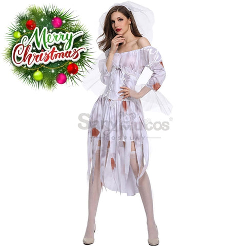 【In Stock】Halloween Cosplay Bloodstain Ghost Wife Costume Costumes