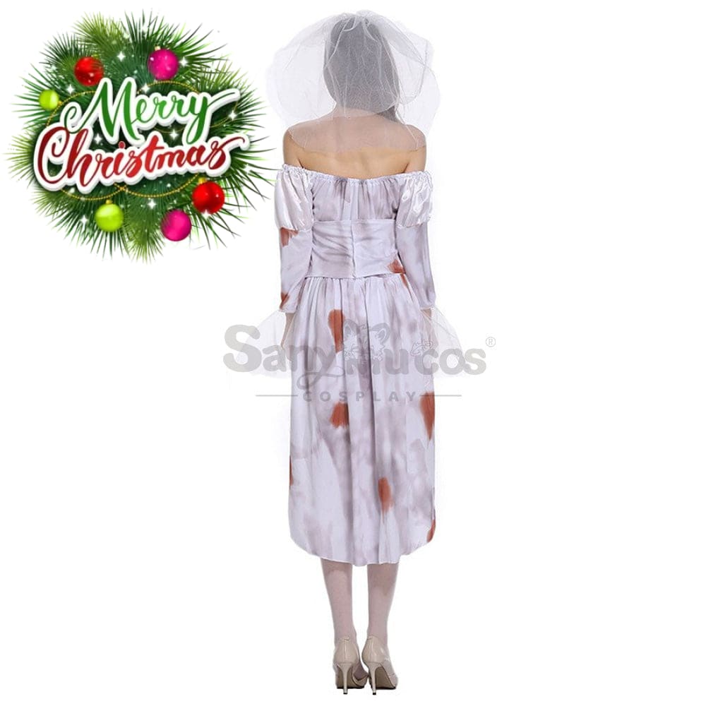 【In Stock】Halloween Cosplay Bloodstain Ghost Wife Costume Costumes