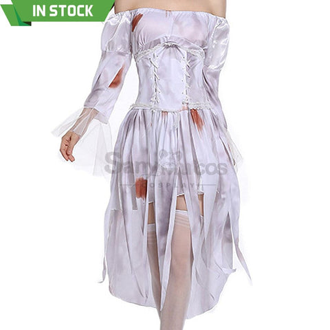 【In Stock】Halloween Cosplay Bloodstain Ghost Wife Costume Costumes