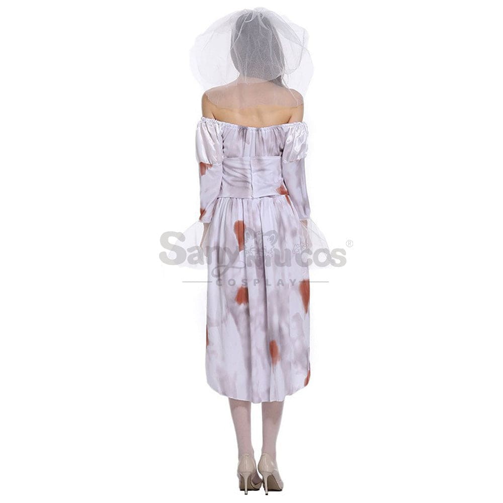 【In Stock】Halloween Cosplay Bloodstain Ghost Wife Costume Costumes