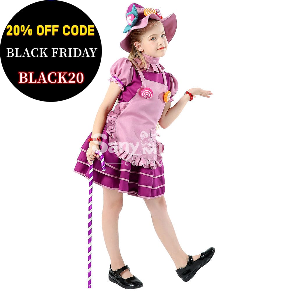 【In Stock】Halloween Cosplay Candy Witches Costume Kid Size Costumes