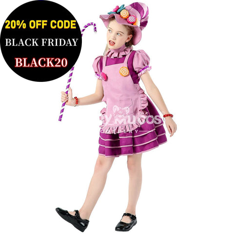 【In Stock】Halloween Cosplay Candy Witches Costume Kid Size Costumes