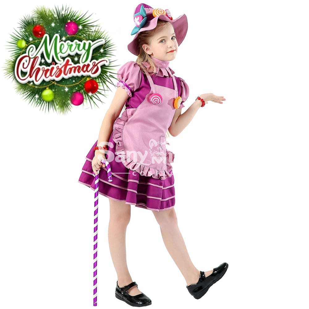 【In Stock】Halloween Cosplay Candy Witches Costume Kid Size Costumes