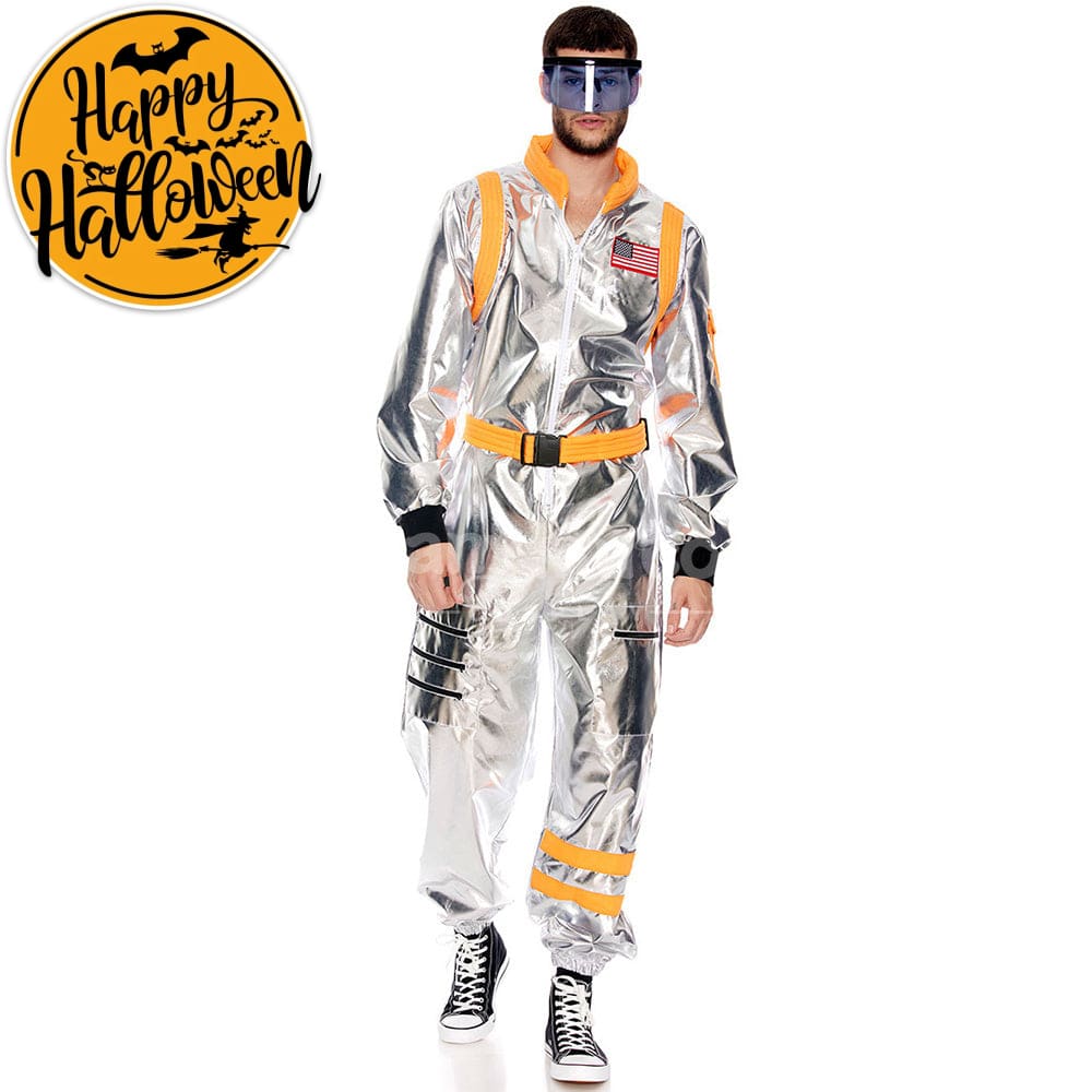 【In Stock】Carnival Cosplay Adult Space Astronaut Stage Performance Jumpsuit Costume Male / M