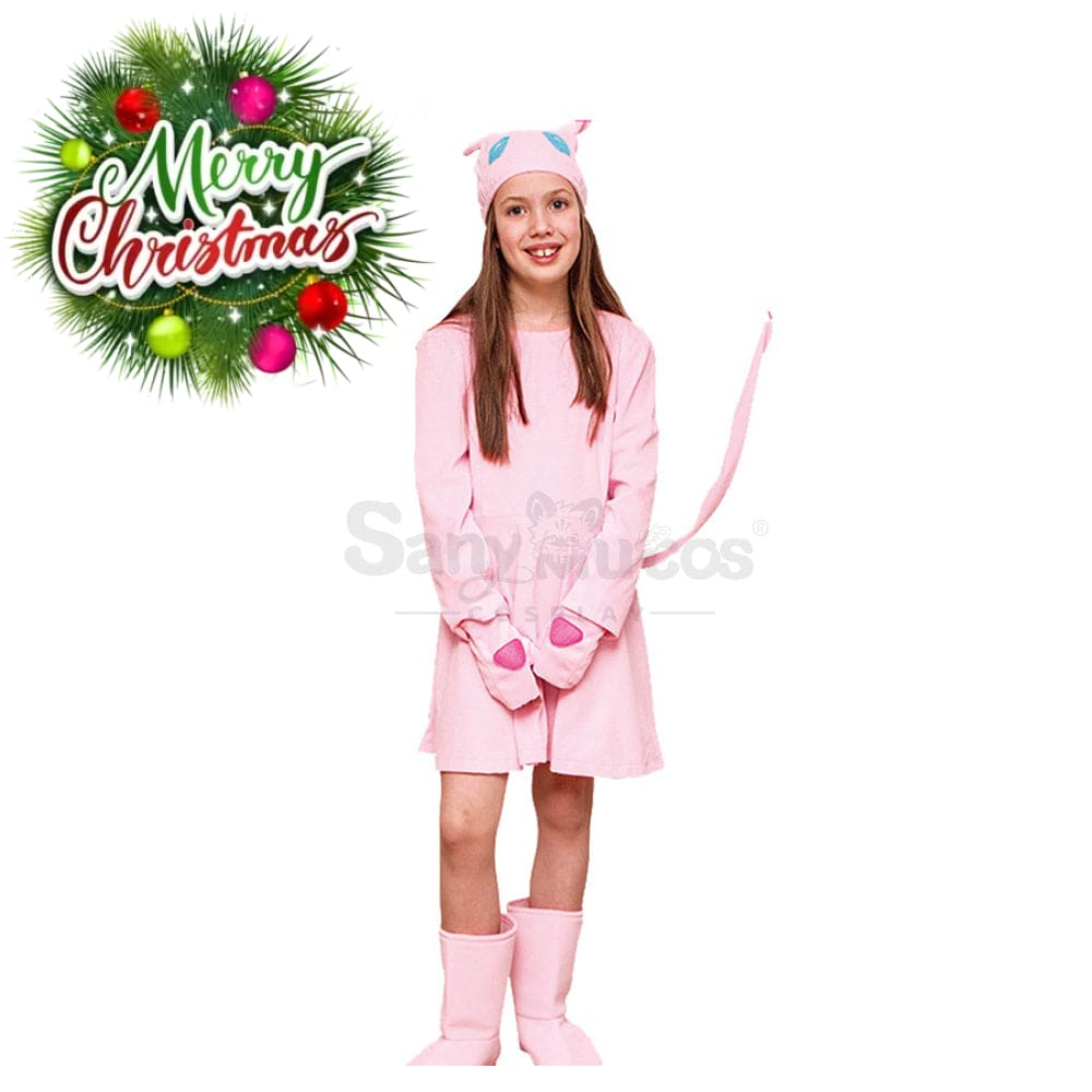 【In Stock】Carnival Cosplay Pokemon Mew Stage Performance Costume Family Edition Child-S Costumes