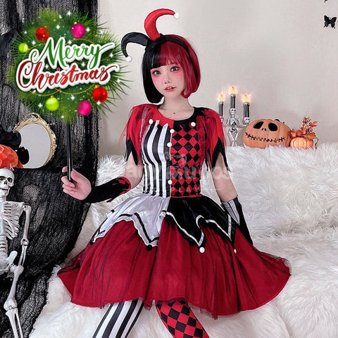 【In Stock】Halloween Cosplay Circus Clown Stage Performance Costume Costumes