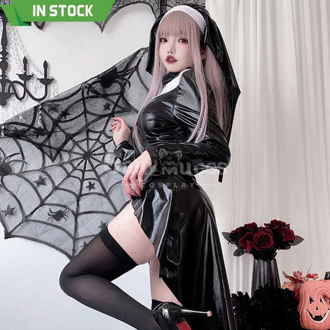 【In Stock】Halloween Cosplay Cross Nun Stage Performance Costume Costumes