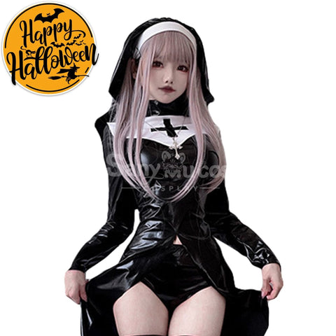 【In Stock】Halloween Cosplay Cross Nun Stage Performance Costume Costumes