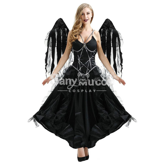 【In Stock】Halloween Cosplay Dark Angel Long Dress Costume Costumes 1000