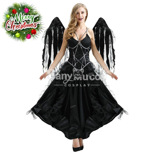 【In Stock】Halloween Cosplay Dark Angel Long Dress Costume Costumes 1000