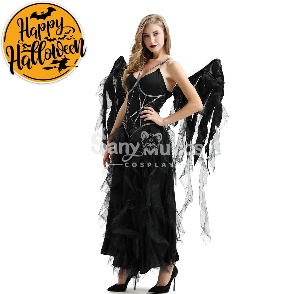 【In Stock】Halloween Cosplay Dark Angel Long Dress Costume Costumes