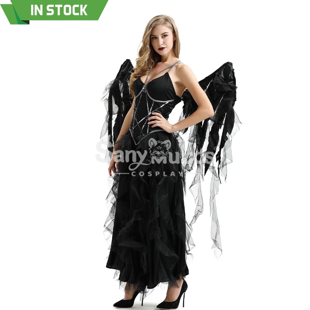 【In Stock】Halloween Cosplay Dark Angel Long Dress Costume Costumes