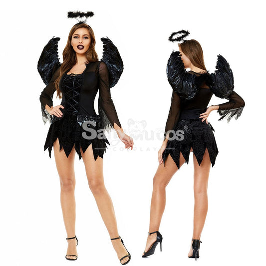 【In Stock】Halloween Cosplay Dark Angel Short Dress Costume Costumes 1000