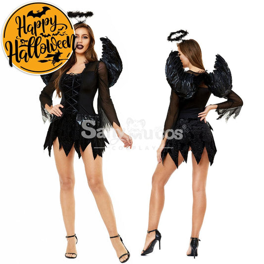 【In Stock】Halloween Cosplay Dark Angel Short Dress Costume Costumes 1000